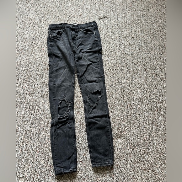 Free People Charcoal Colored Jeans - Picture 3 of 10